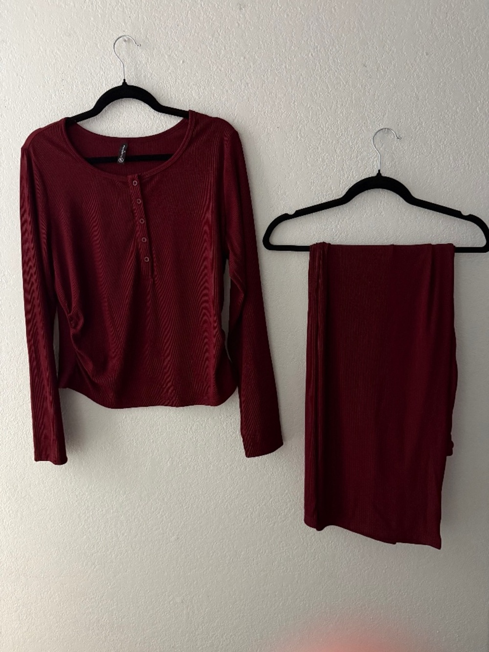 Ribbed matching set